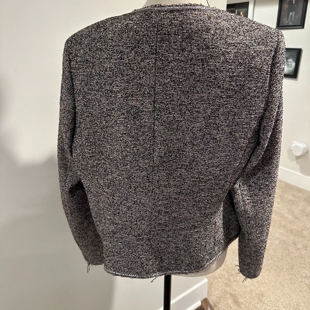 Rebecca Taylor Stretch Tweed Embellished Jacket 12 - Picture 12 of 12